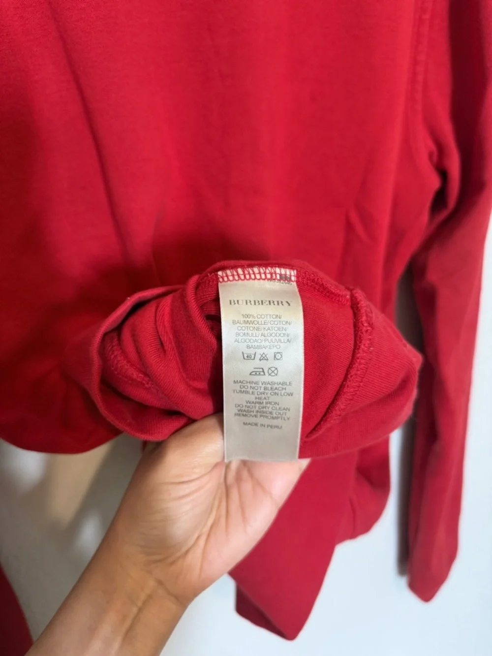 Burberry | Brit Men's Red Quarter-Zip Sweater - L - Picture 4 of 5